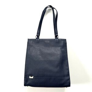 Ginza Kanematsu Navy Blue Genuine Leather Convertible Shoulder Tote Backpack